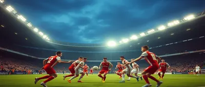 A tense moment on a lush green pitch, Dutch-styled orange shirts and white shorts versus Burnley-styled claret shirts and...